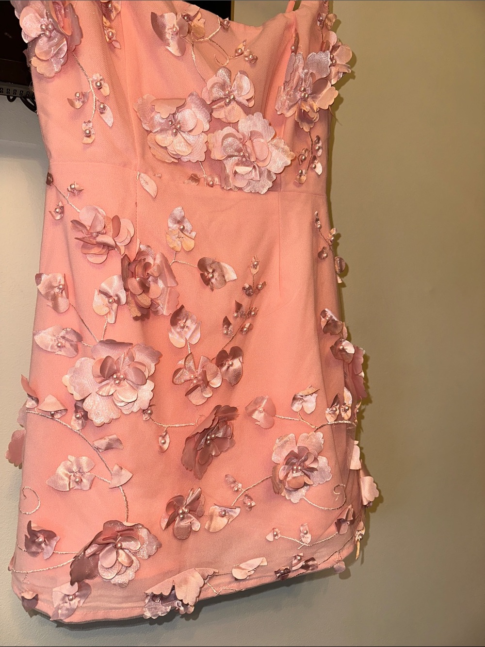 NEW NEVER WORN! VICI COLLECTION Amber Floral Appliqué Minidress XS - Picture 5 of 12